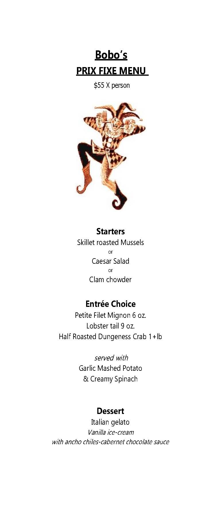 bobos menu page 1